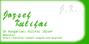 jozsef kulifai business card