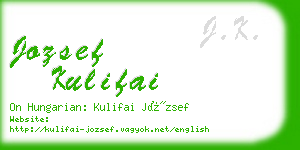 jozsef kulifai business card
